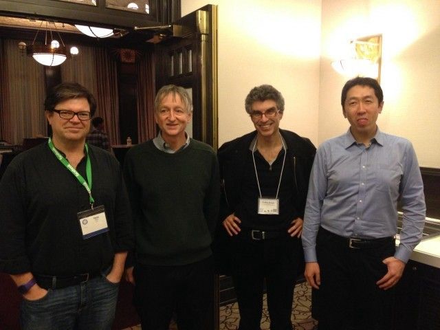 Deep Learning founding fathers. Yann LeCun, Geof Hinton, Yoshua Benglio, Andrew Ng