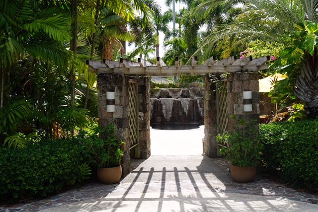 Four Seasons Resort Nevis entrance to spa jacuzzi
