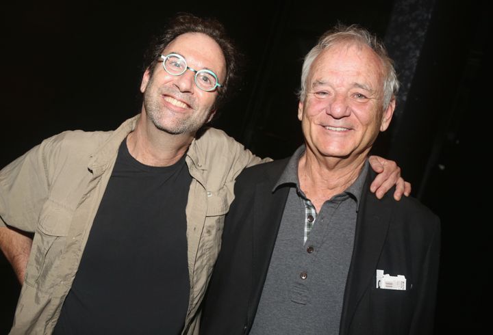 Original screenwriter Danny Rubin and Bill Murray pose backstage.