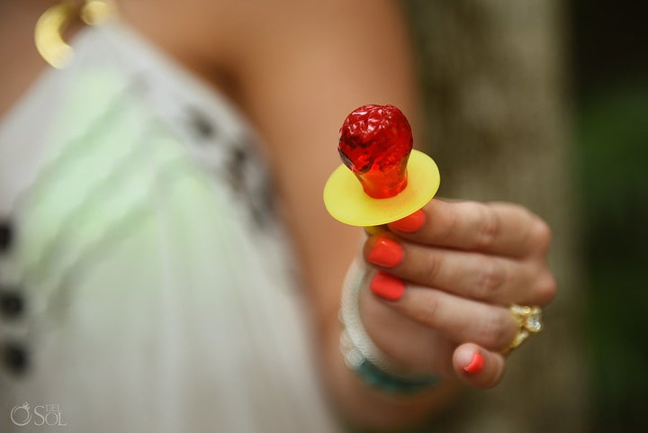 They needed a ring that would really stand out underwater. 