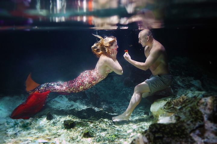 This Guy Proposed To His Mermaid Obsessed Girlfriend