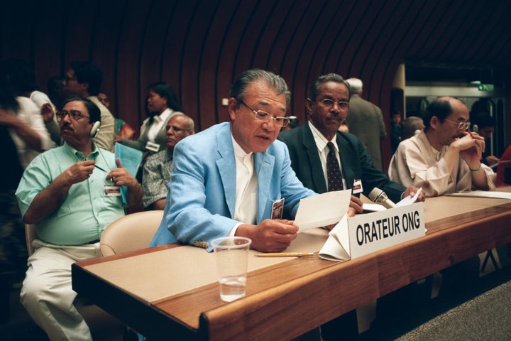 Yohei Sasakawa at UNCHR Sub-commission (currently Advisory Committee) on August 5, 2005 