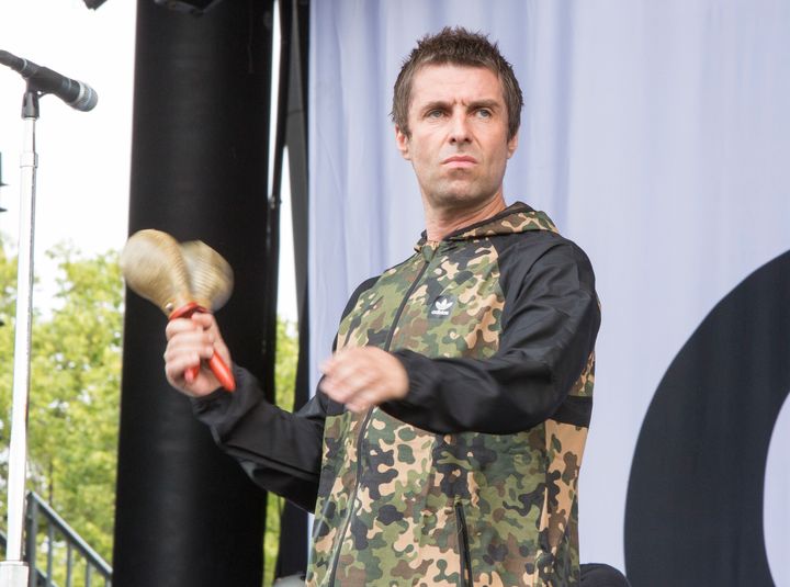 Liam Gallagher and some maracas