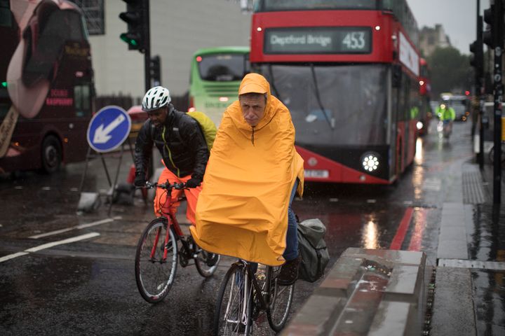 Weather warnings were in place in London this week as showers hit the UK 