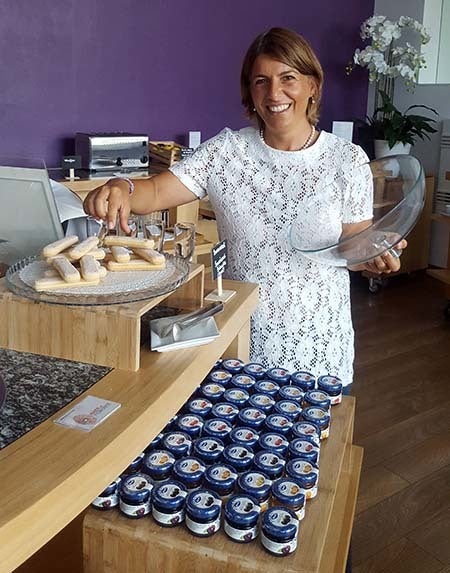 Chiara Ferrua Magliani offers royal savoiardi cookies at her hotel (courtesy Hannau)