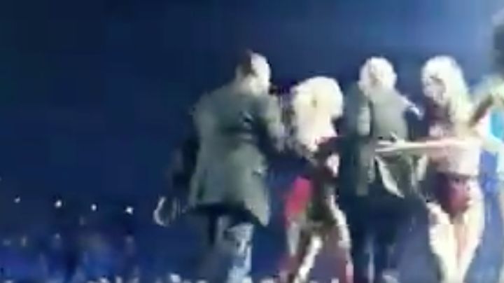 Amateur footage sees Britney being escorted off stage