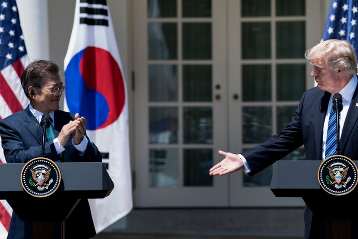 South Korea President Moon Jae-In met with President Donald Trump in June amid tensions with North Korea.