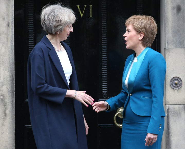 Theresa May and Nicola Sturgeon