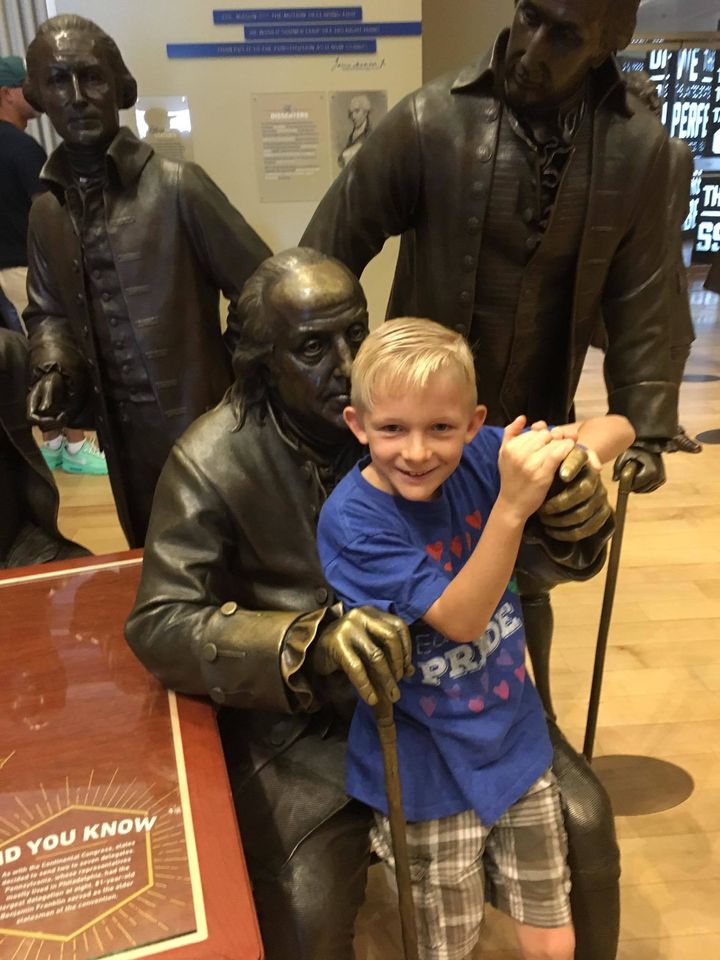 Ryan hanging with Ben Franklin at the National Constitution Center