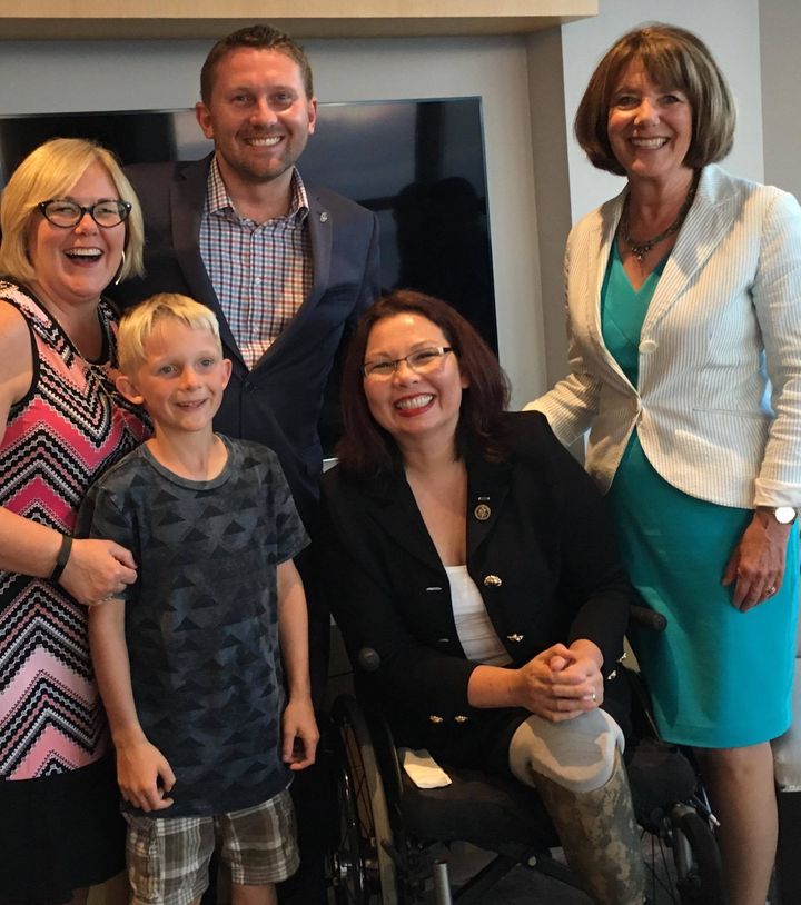 VanDiver family with Senator Tammy Duckworth and Rep Susan Davis at a pre-election fundraiser.