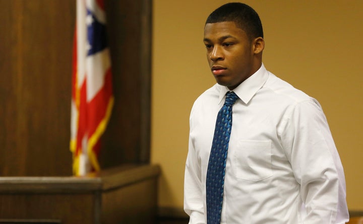 Ma'lik Richmond entering juvenile court in Steubenville, Ohio on March 15, 2013. 