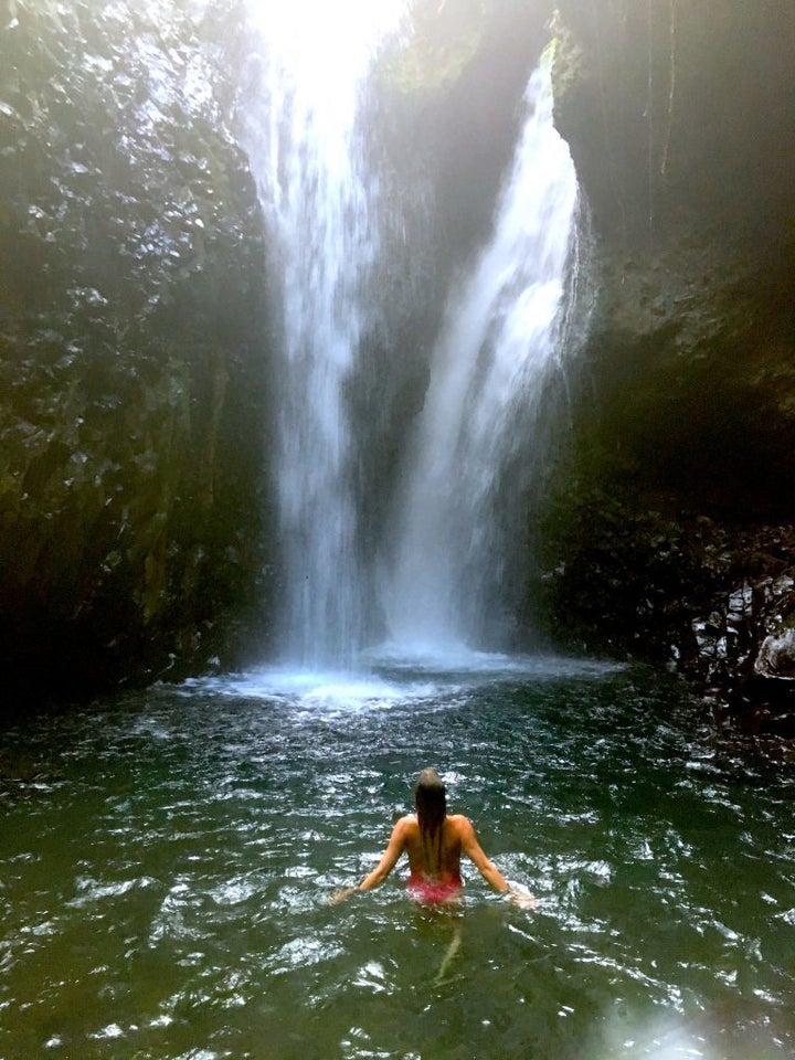 This waterfall is great for anyone who likes mysterious caves...