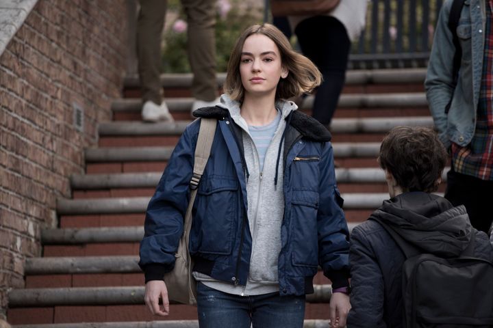 Brigette Lundy-Paine as Casey, the pit bull sister. 