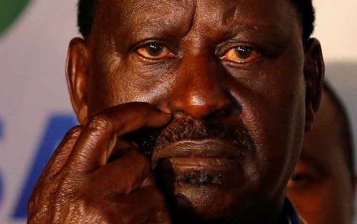 Raila Odinga at a news conference in Nairobi on Aug. 10.