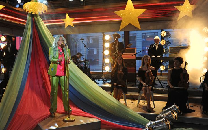 Kesha performing on "Good Morning America" on Aug. 9.