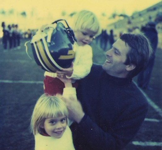 Michael King in the early 1980s with his son Mike and daughter Katie.