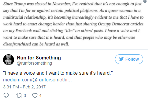 Run for Something Twitter page