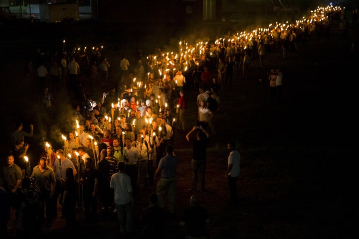 White supremacists march through the University of Virginia Campus