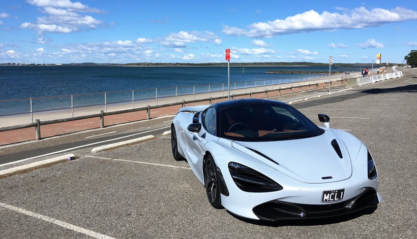 The Mclaren 720S with a gorgeous backdrop at Brighton Le-Sands in Sydney, Australia.