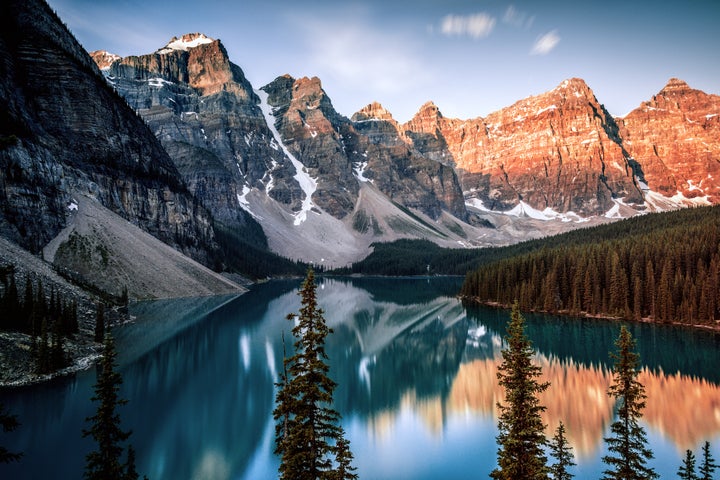 <p>The infamous view from the top of the rockpile at Moraine Lake. Outstandingly beautiful. </p>