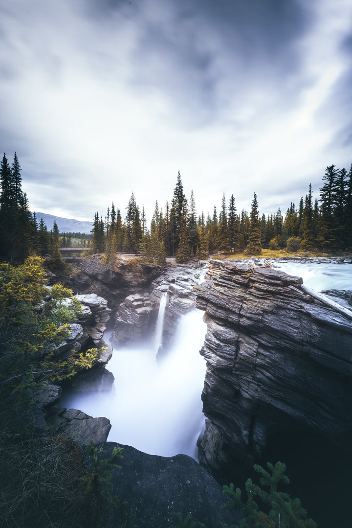 <p>Water falling from every direction - that’s how it feels at Athabasca Falls. Visiting after a rain storm is even better! </p>