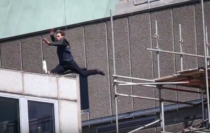 Tom on the set of 'Mission: Impossible'