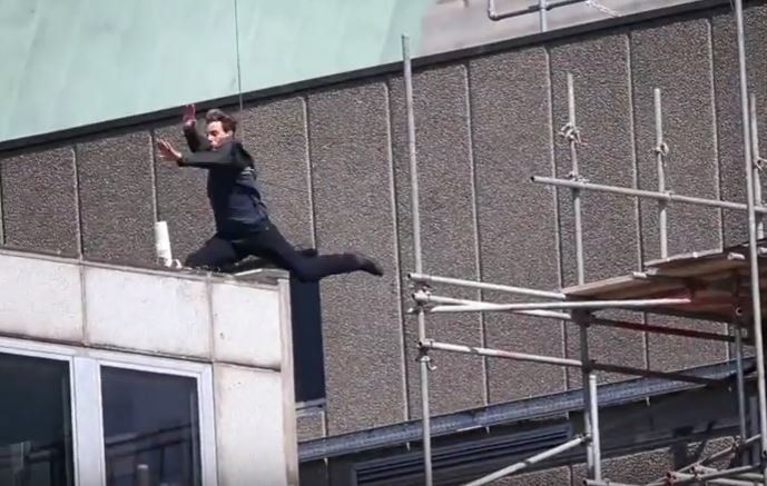 Tom on the set of 'Mission: Impossible'