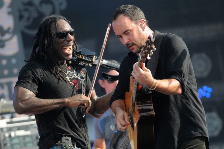 Dave Matthews and Boyd Tinsley (left) of The Dave Matthews Band perform in New Orleans.