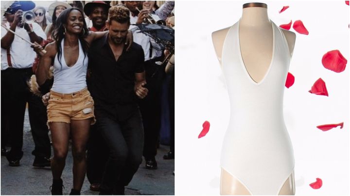 Included in the sale is this bodysuit, worn on a one-on-one in New Orleans where she said in a release she and Nick "explored the French Quarter eating oysters and beignets, listening to soulful music and dancing to a second line down Bourbon Street."
