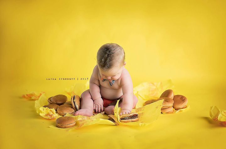 “They were shaming Lauren as a mother and vilifying me as a photographer for allowing ‘an innocent baby’ to be surrounded by McDonald’s cheeseburgers,” said Stennett. 