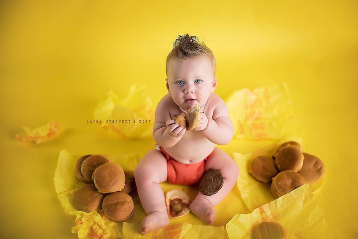 Lauren Ashcraft was shamed for her baby's cheeseburger smash photo shoot. 