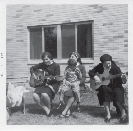 In the Novitiate, me on left with guitar