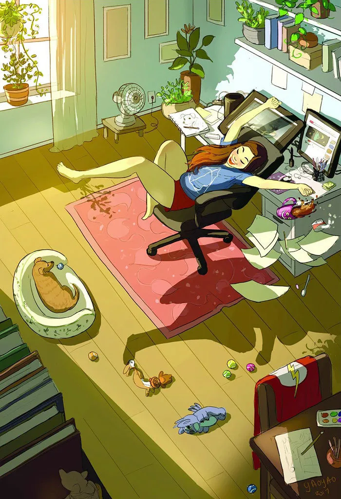 Artist Perfectly Captures The Intimate Magic Of Living Alone | HuffPost Life