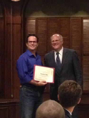 Harvard SDP Photo Graduation - Dr. Doll Accepting his Strategic Data Project Fellowship Diploma 