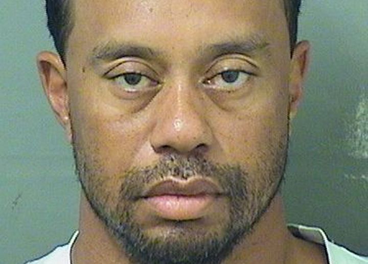 Tiger Woods, shown in this booking photo, had five different drugs in his system when police arrested him in May.