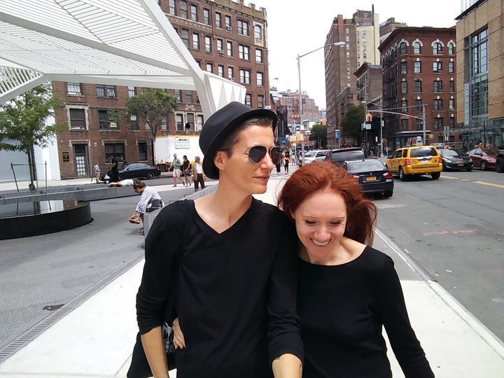Artists Fleur Pierets (right) and Julian Boom will travel to all 24 countries where same-sex marriage is the law of the land for their new performance art piece.