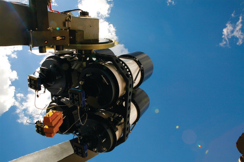 Los Alamos National Laboratory’s robotic thinking telescope system, RAPTOR.