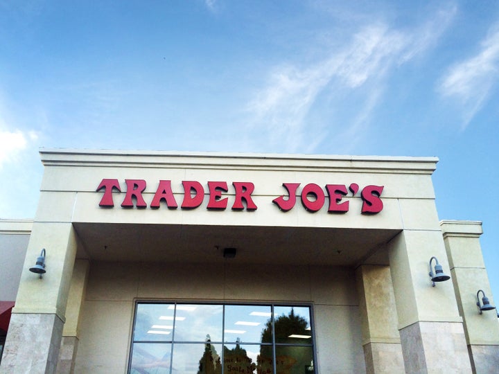 The front entrance of a Trader Joe's in Santa Maria, CA. 