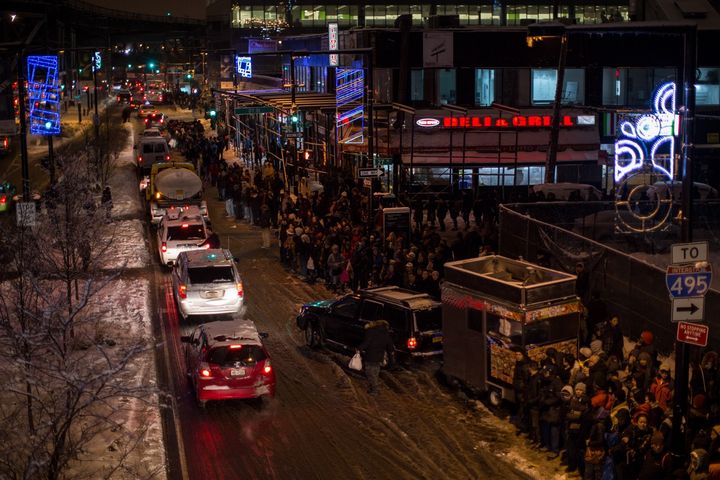 During rush hour on February 2, 2015, hundreds of people were left stranded at Queensboro Plaza due to train delays. 