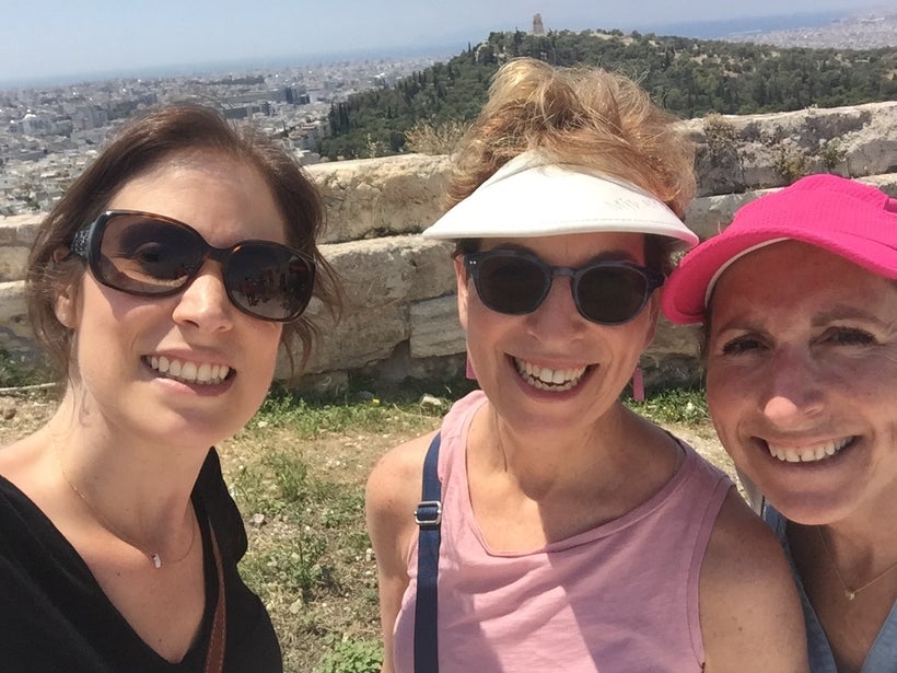 I went to Greece with my daughter A and sister N.