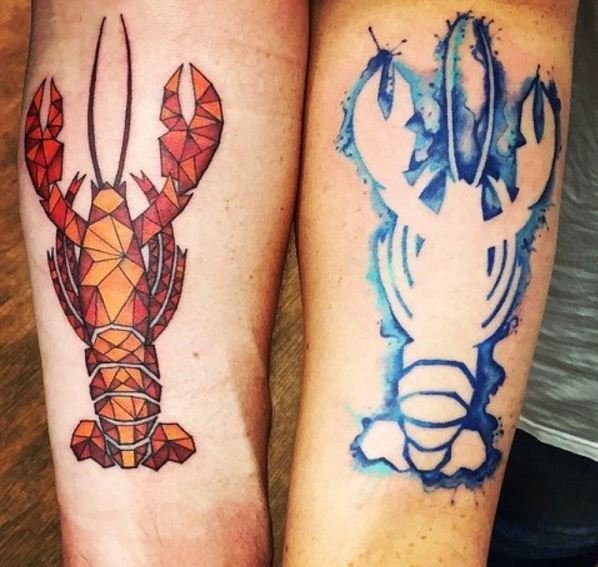 Couple Gets Matching Lobster Tattoos Because Phoebe From Friends Said  Lobsters Mate for Life Turns Out They Dont Amusement and Regret Ensues   CheezCake  Parenting  Relationships  Food  Lifestyle