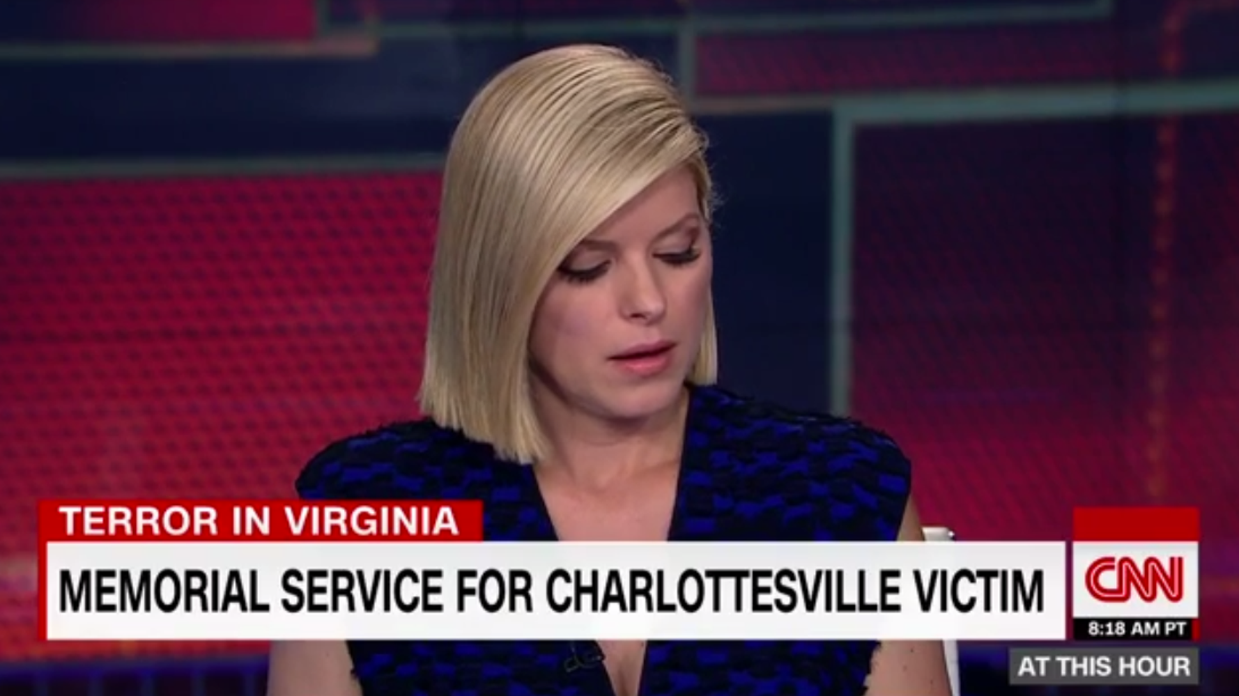 CNN's Kate Bolduan Sheds Tears After Father Of Charlottesville Victim