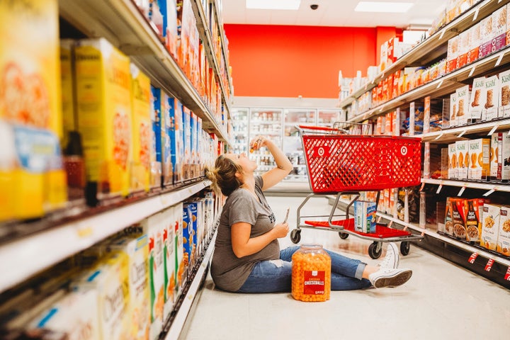 Page Miller posed for maternity photos in her local Target.