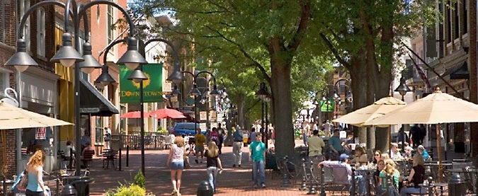 <em>Downtown Mall (East Main Street), Charlottesville, VA.</em>