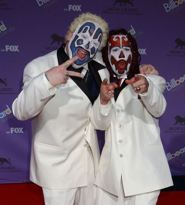 The hip-hop duo Insane Clown Posse, pictured, is planning a Washington, D.C., march with its fans, known as "Juggalos," on the same day as a pro-Trump rally. 