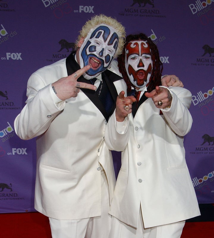 The hip-hop duo Insane Clown Posse, pictured, is planning a Washington, D.C., march with its fans, known as "Juggalos," on th