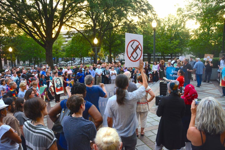 Hundreds of people showed up to show solidarity and unity in response to what happened in Charlottesville over the past weekend.