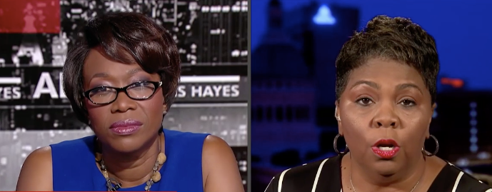 Rev. Traci Blackmon (right) speaks with MSNBC's Joy Reid.