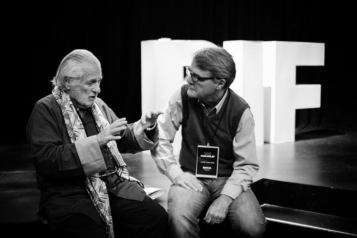 <p><em>Richard Saul Wurman with David Macaulay at BIF</em></p>