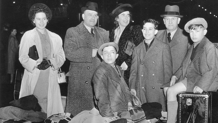 German Jews leaving Germany in the 1930s.